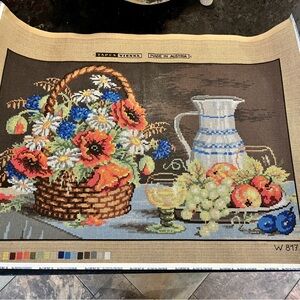 Vintage Tapex Vienna Needlepoint Canvas Made in Austria W817 Excellent